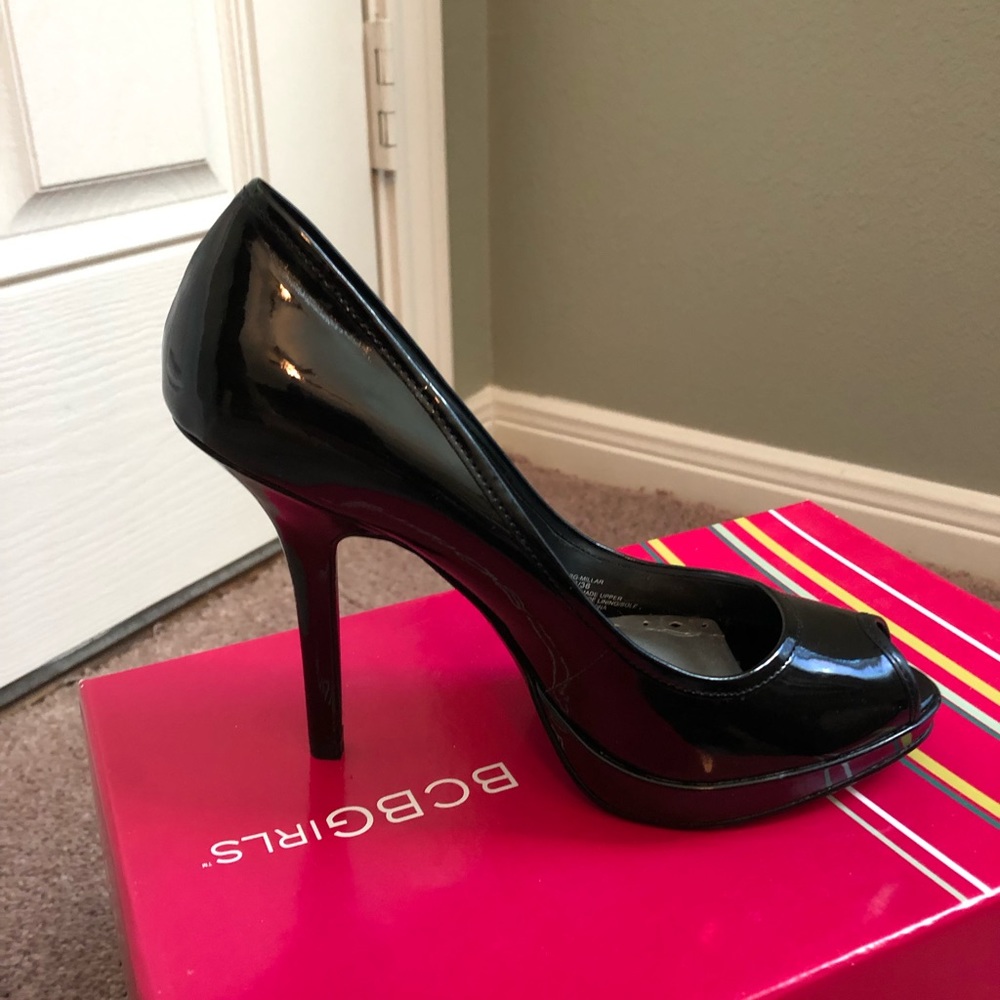 Patent leather pumps